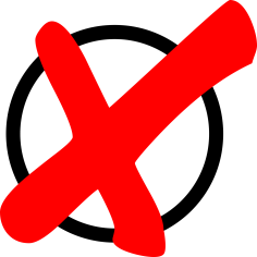 rotes Kreuz beim wählen